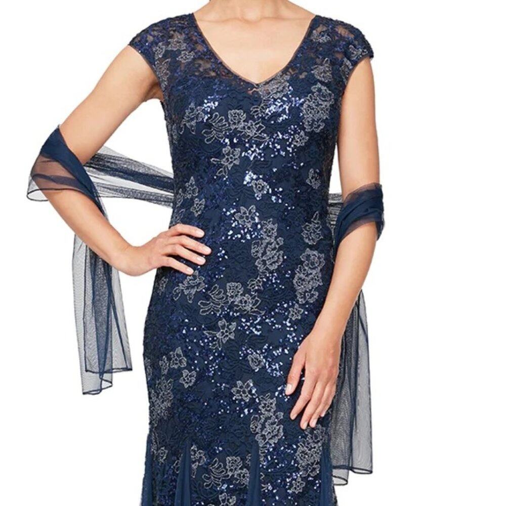 Alex Evenings Women's Fit and Flare Dress